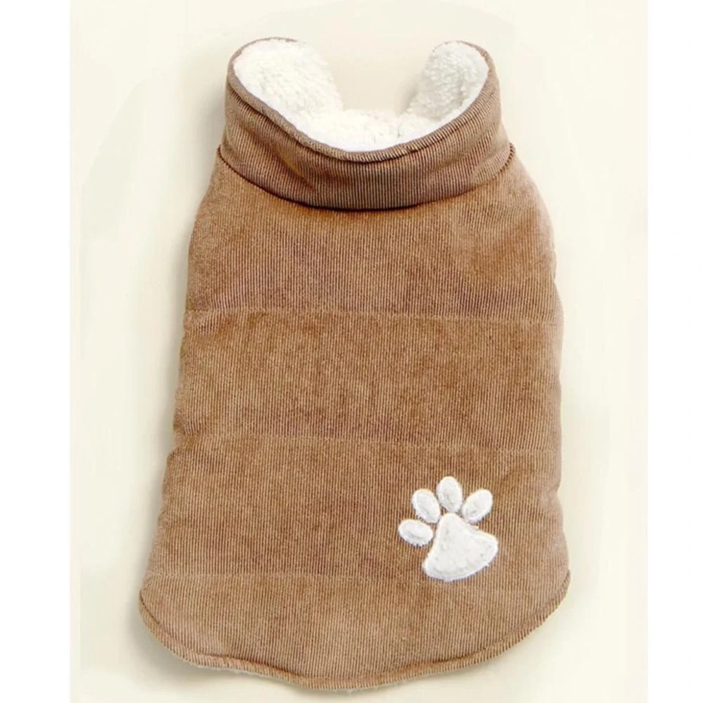 Dog jacket corduroy Size SMALL IN TAN COLOR!!